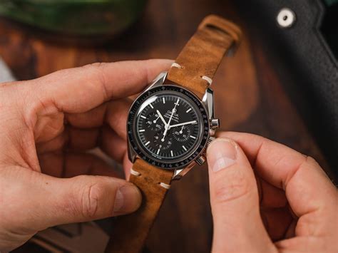 omega watch leather strap|best straps for omega speedmaster.